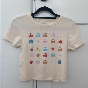 PAC-MAN graphic cropped t-shirt